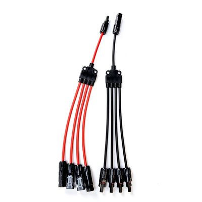 DC 1500V Nominale Spanning 4 tot 1 Power Cord Europe Plug 1 tot 4 Solar Panel Extension Cable voor Heavy Duty Solar Pv Connector