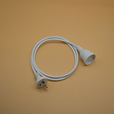 Standaard AC-stroomkoord Australië AU 3-pin plug Custom Length White Power Extension Lead Cord Nominale stroom 5A