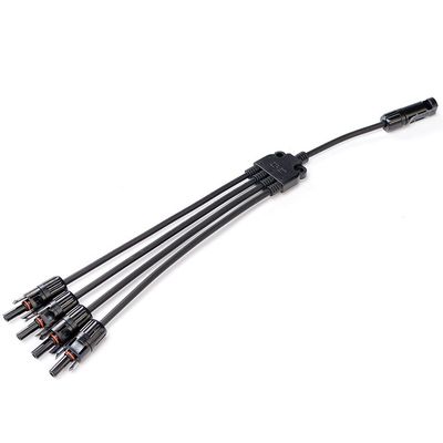 DC 1500V Nominale Spanning 4 tot 1 Power Cord Europe Plug 1 tot 4 Solar Panel Extension Cable voor Heavy Duty Solar Pv Connector