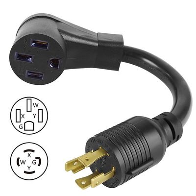 Elethor Nema Ev oplader adapter verlengkabel 3 geleider Sjt type L14-30p Twist Lock Plug naar 14-50r adapter stroomkabel