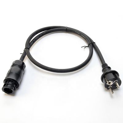 Gecertificeerd DIN VDE 0620/EN 50075 1990 Geïsoleerde rubberkabel Euro 16A 3 Pin Plug H07rn f voor zonne-energie PV1-f Kabel 4mm2 6mm2