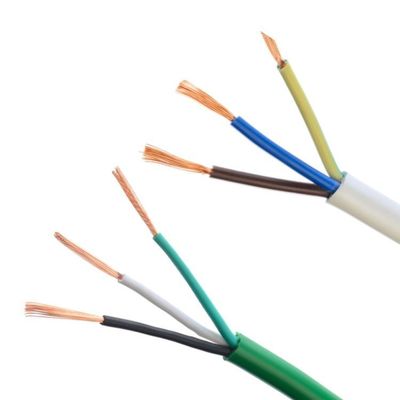 300/500V H05VV F 3G0.75mm2 3 kernen Stranded Bare Copper Ground Wire PVC Isolatie Power Cable voor bouwprojecten