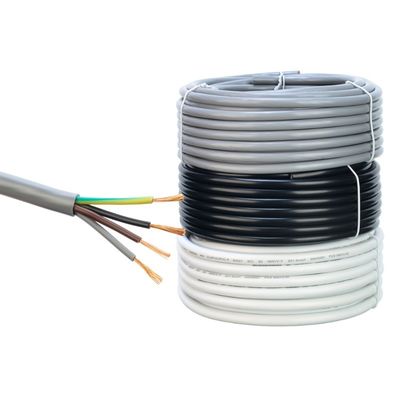 Multicore 0,75mm Rvv kabel 2 3 4 Kernen met PVC geïsoleerde stroomkabel 300/500v omhulde draad voor lage spanning toepassingen